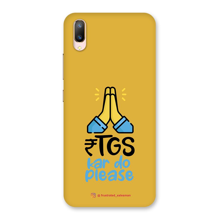 RTGS Kar Do Please Mustard Yellow Back Case for Vivo V11 Pro