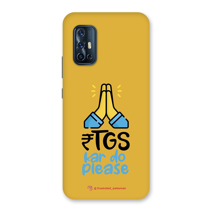 RTGS Kar Do Please Mustard Yellow Back Case for Vivo V17