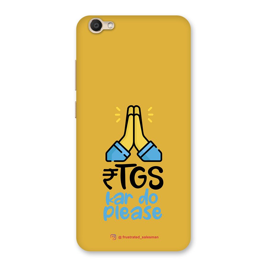 RTGS Kar Do Please Mustard Yellow Back Case for Vivo V5