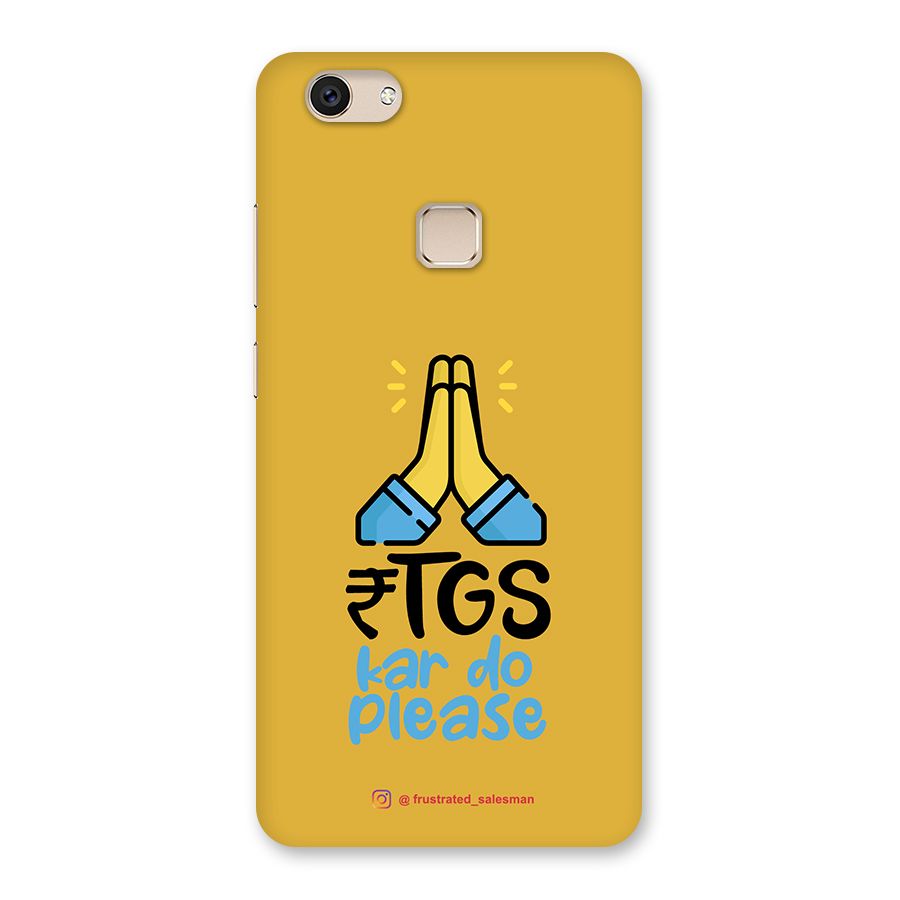 RTGS Kar Do Please Mustard Yellow Back Case for Vivo V7