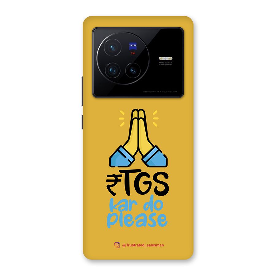 RTGS Kar Do Please Mustard Yellow Back Case for Vivo X80