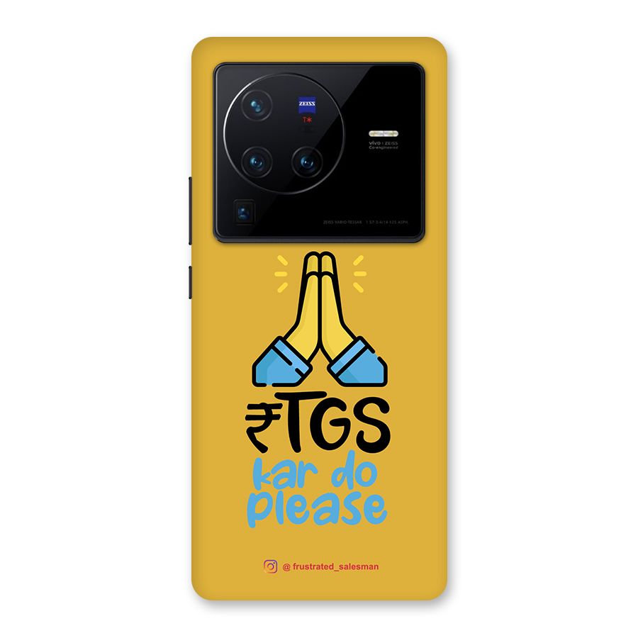 RTGS Kar Do Please Mustard Yellow Back Case for Vivo X80 Pro