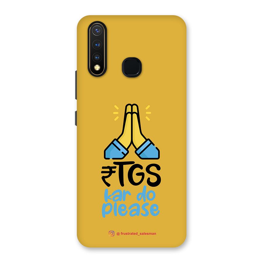 RTGS Kar Do Please Mustard Yellow Back Case for Vivo Y19
