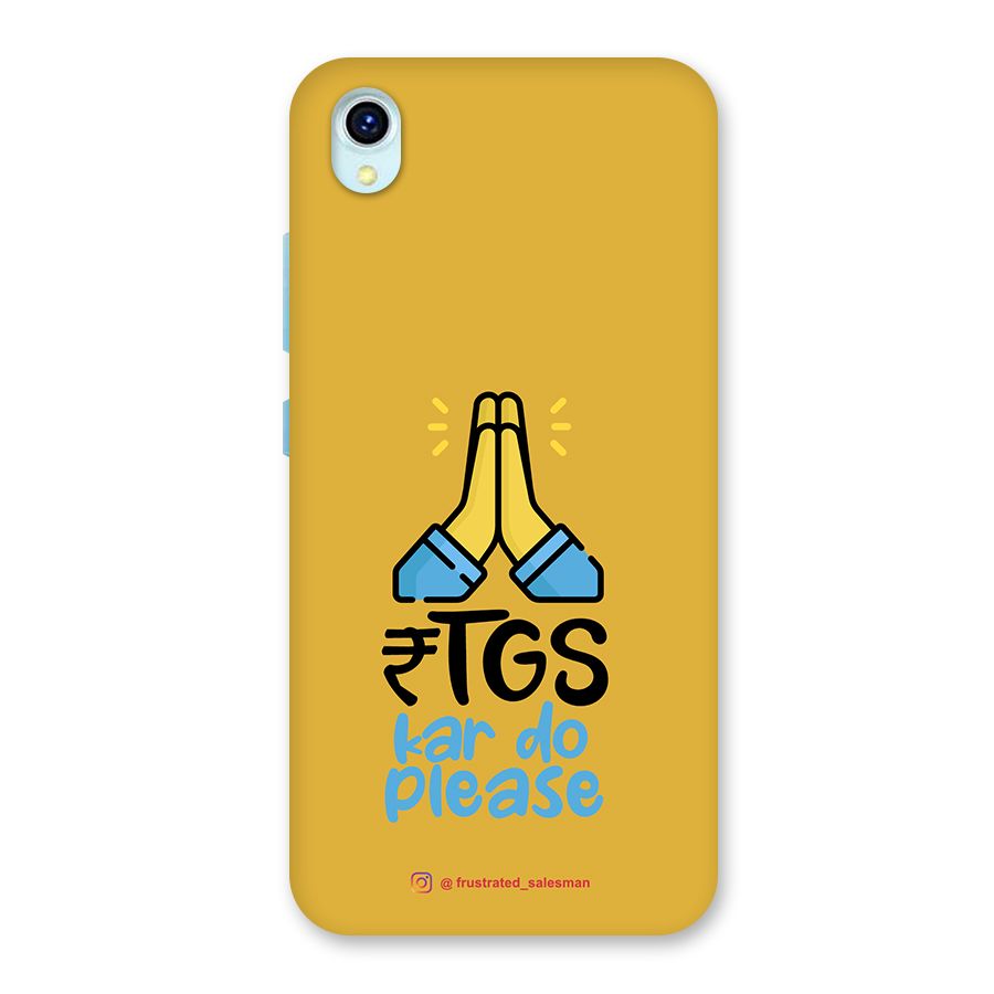 RTGS Kar Do Please Mustard Yellow Back Case for Vivo Y1s