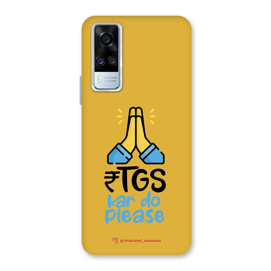 RTGS Kar Do Please Mustard Yellow Back Case for Vivo Y31