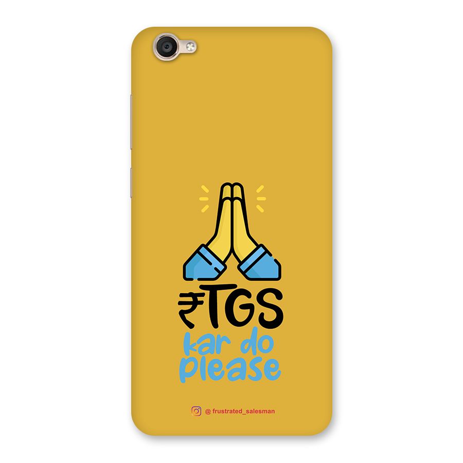 RTGS Kar Do Please Mustard Yellow Back Case for Vivo Y55s