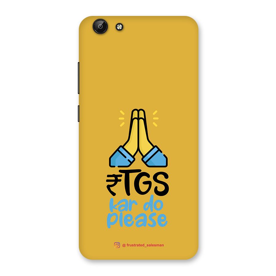 RTGS Kar Do Please Mustard Yellow Back Case for Vivo Y69