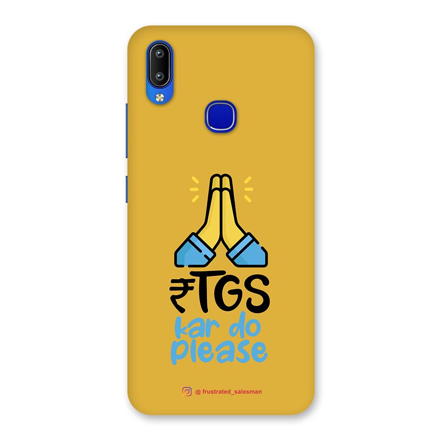 RTGS Kar Do Please Mustard Yellow Back Case for Vivo Y91