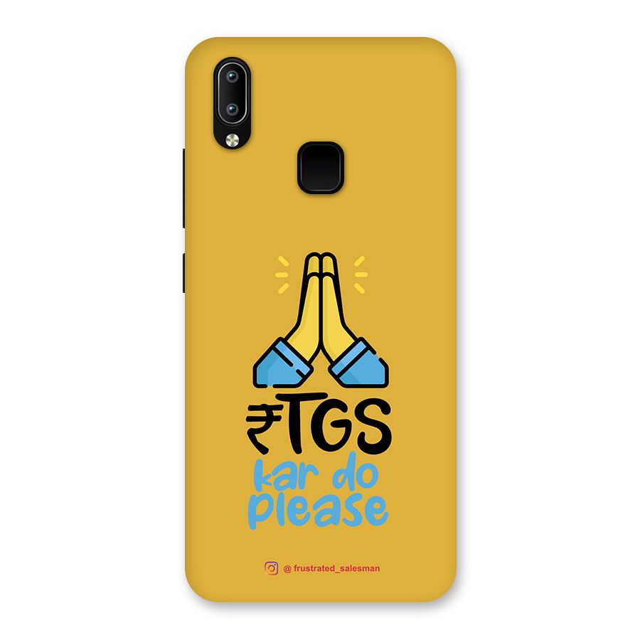 RTGS Kar Do Please Mustard Yellow Back Case for Vivo Y93