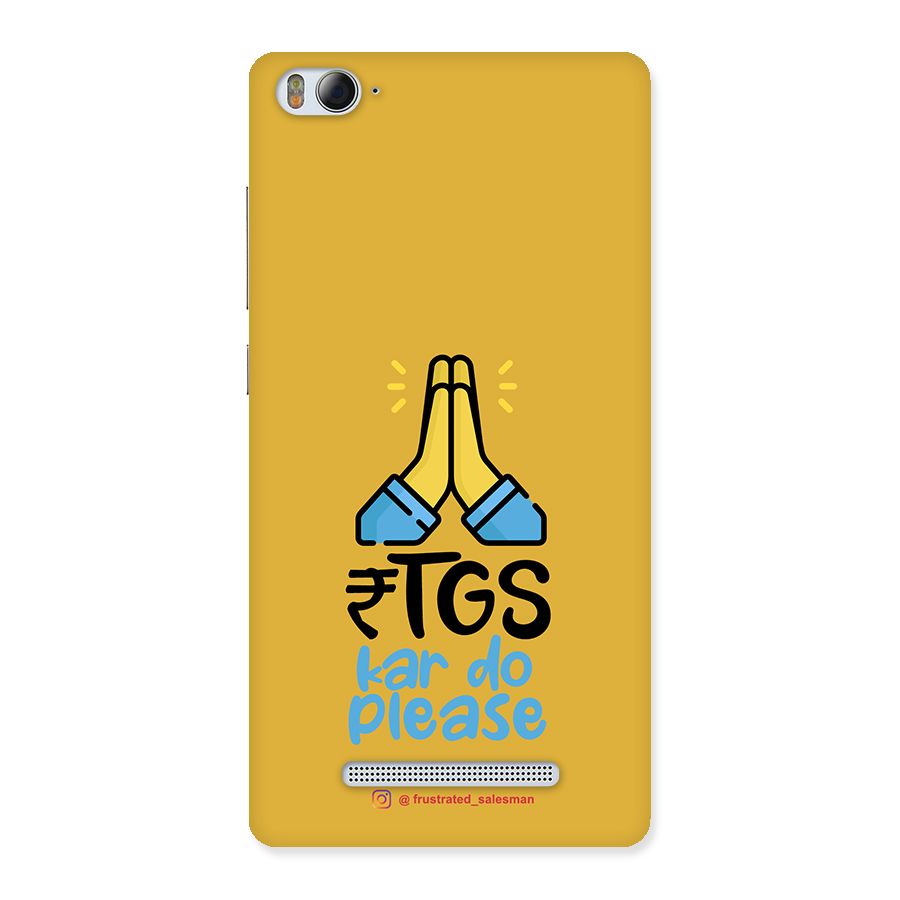 RTGS Kar Do Please Mustard Yellow Back Case for Xiaomi Mi4i