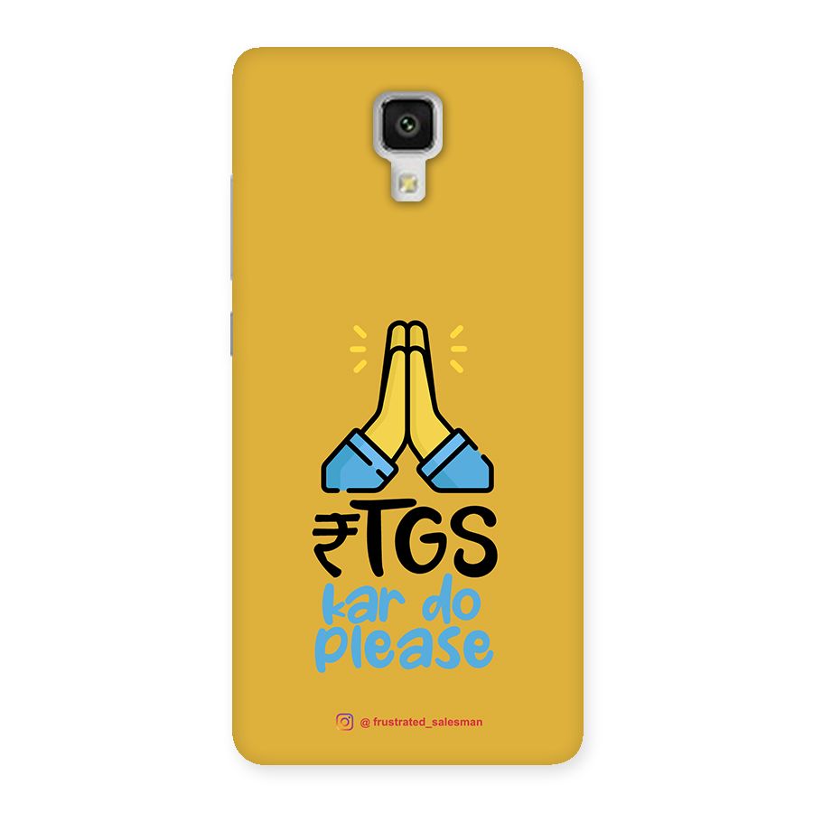 RTGS Kar Do Please Mustard Yellow Back Case for Xiaomi Mi 4