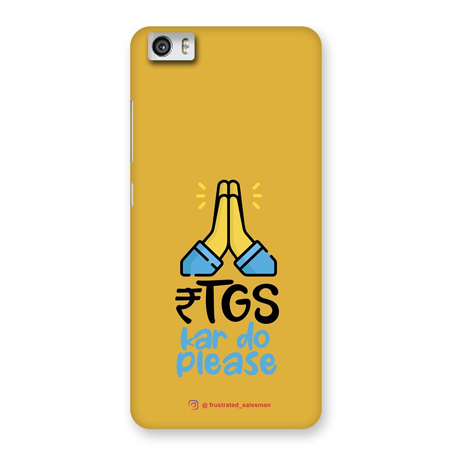 RTGS Kar Do Please Mustard Yellow Back Case for Xiaomi Redmi Mi5