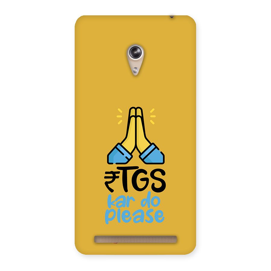 RTGS Kar Do Please Mustard Yellow Back Case for Zenfone 6