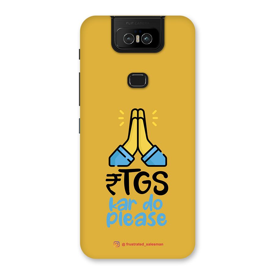 RTGS Kar Do Please Mustard Yellow Back Case for Zenfone 6z