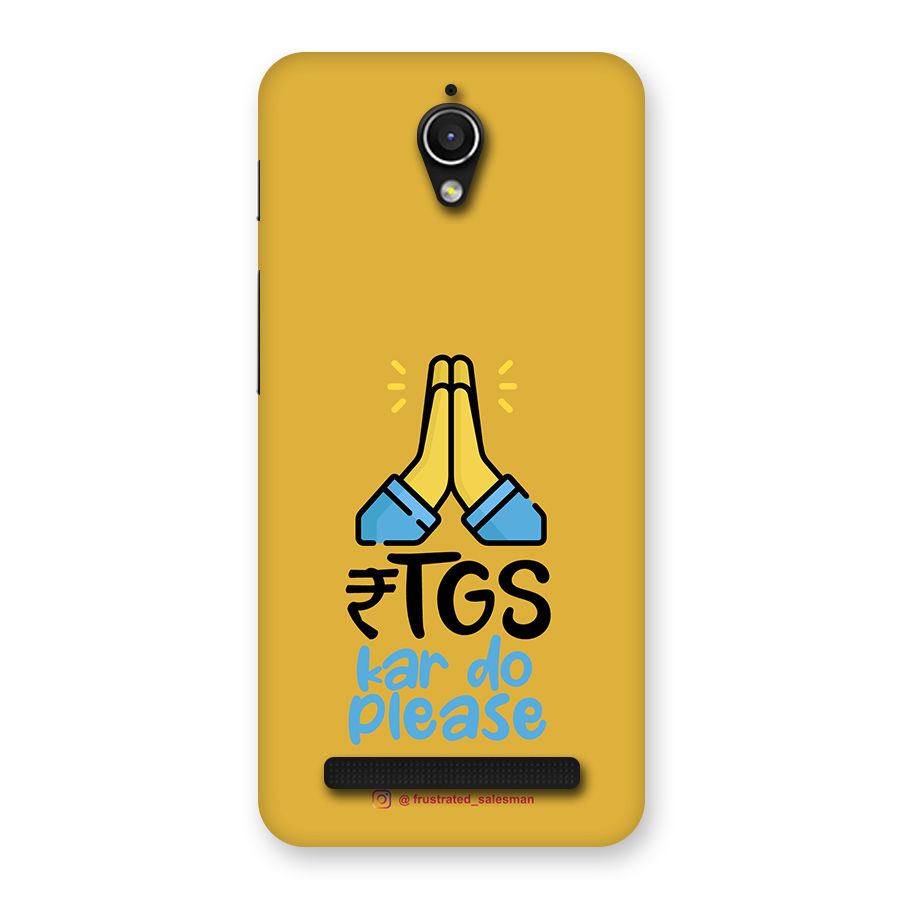 RTGS Kar Do Please Mustard Yellow Back Case for Zenfone Go