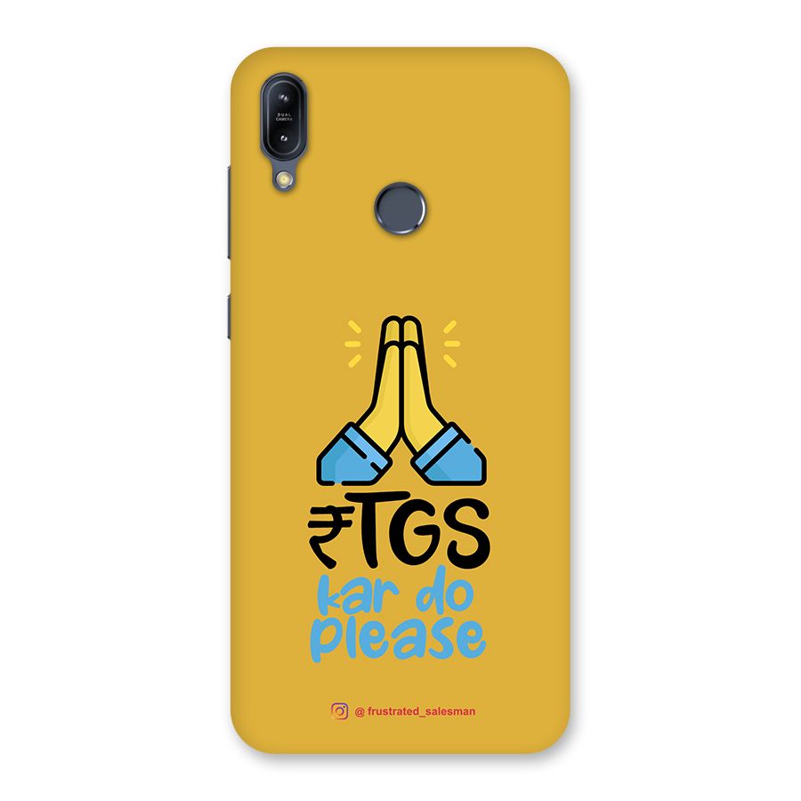 RTGS Kar Do Please Mustard Yellow Back Case for Zenfone Max M2