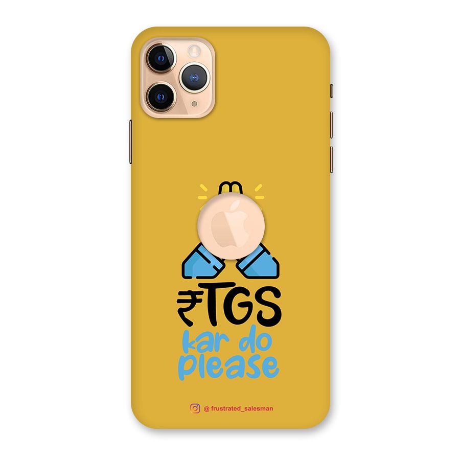 RTGS Kar Do Please Mustard Yellow Back Case for iPhone 11 Pro Max Logo Cut