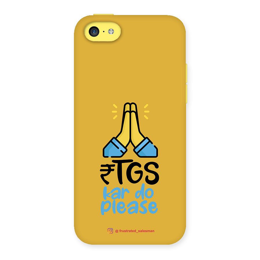 RTGS Kar Do Please Mustard Yellow Back Case for iPhone 5C