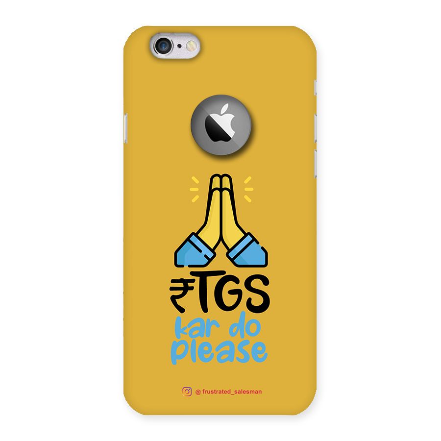 RTGS Kar Do Please Mustard Yellow Back Case for iPhone 6 Logo Cut