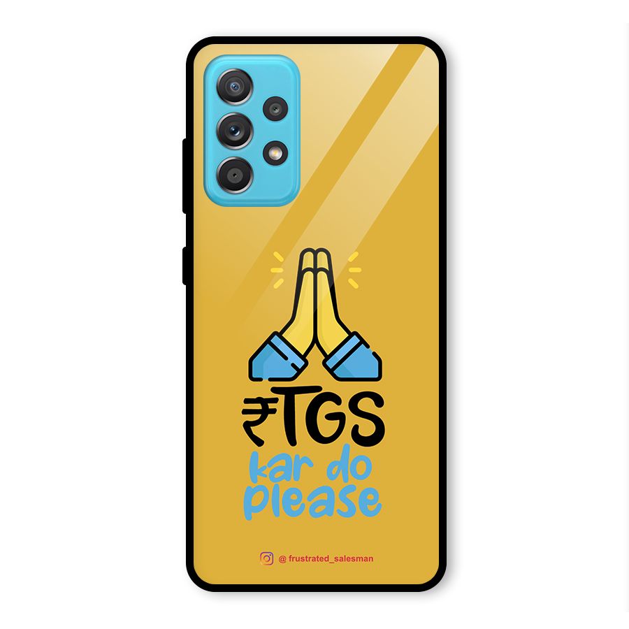 RTGS Kar Do Please Mustard Yellow Glass Back Case for Galaxy A52s 5G