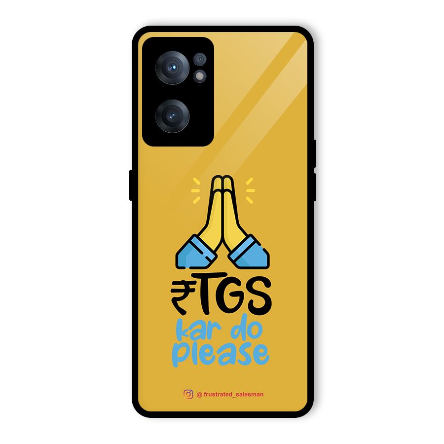 RTGS Kar Do Please Mustard Yellow Glass Back Case for OnePlus Nord CE 2 5G