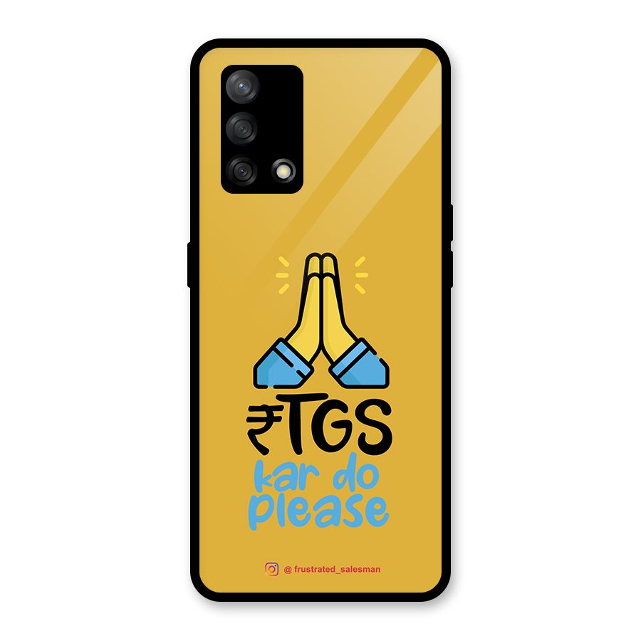 RTGS Kar Do Please Mustard Yellow Glass Back Case for Oppo F19
