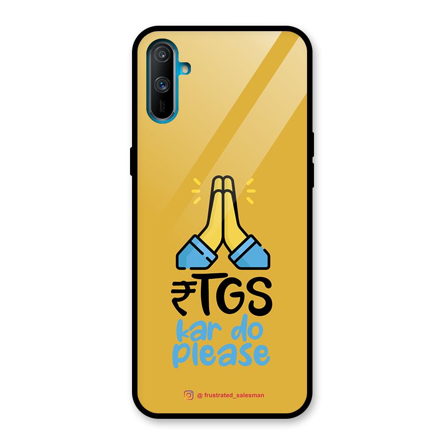RTGS Kar Do Please Mustard Yellow Glass Back Case for Realme C3