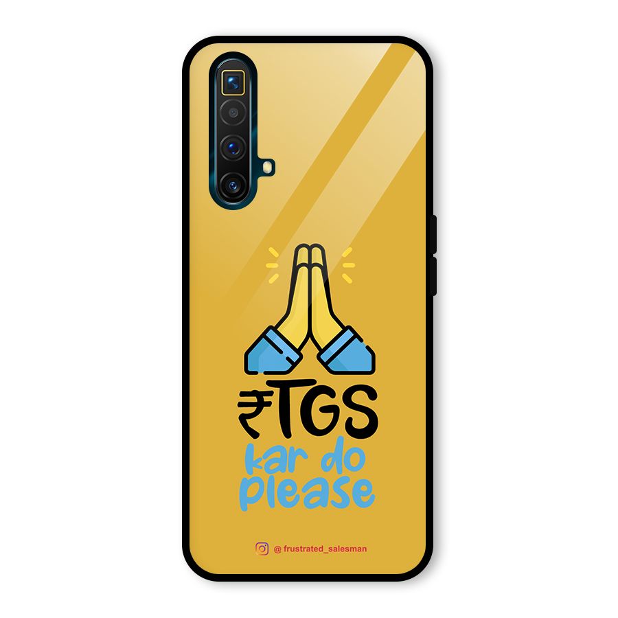 RTGS Kar Do Please Mustard Yellow Glass Back Case for Realme X3 SuperZoom