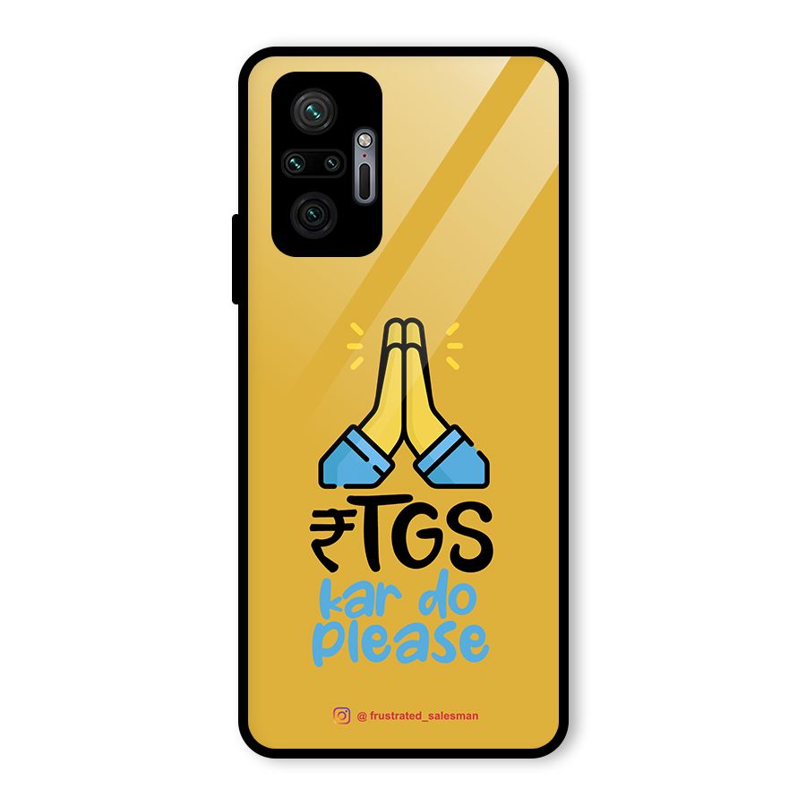 RTGS Kar Do Please Mustard Yellow Glass Back Case for Redmi Note 10 Pro