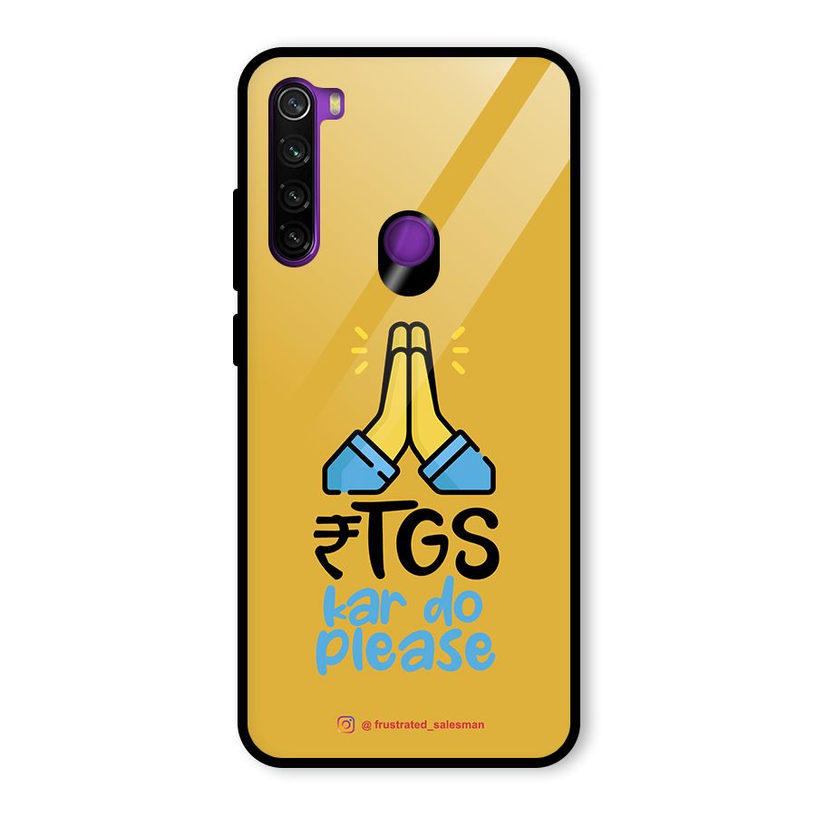 RTGS Kar Do Please Mustard Yellow Glass Back Case for Redmi Note 8