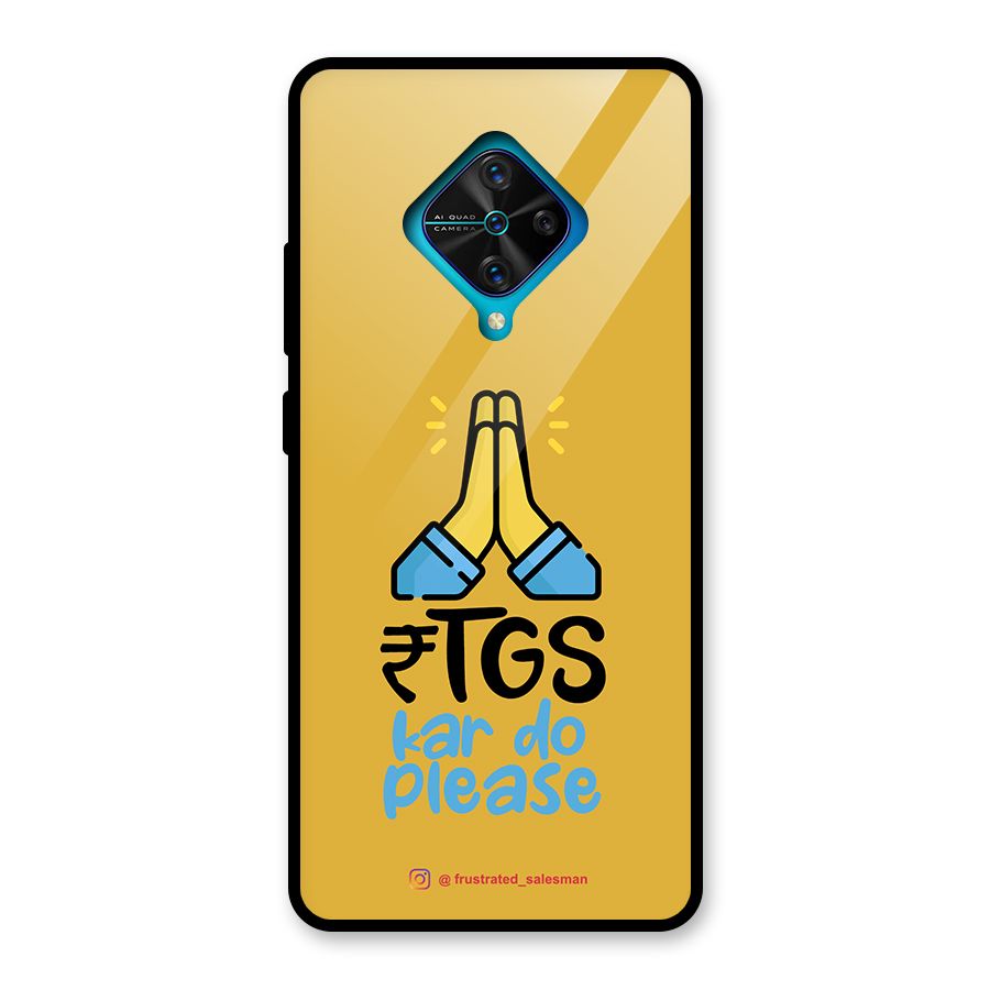 RTGS Kar Do Please Mustard Yellow Glass Back Case for Vivo S1 Pro