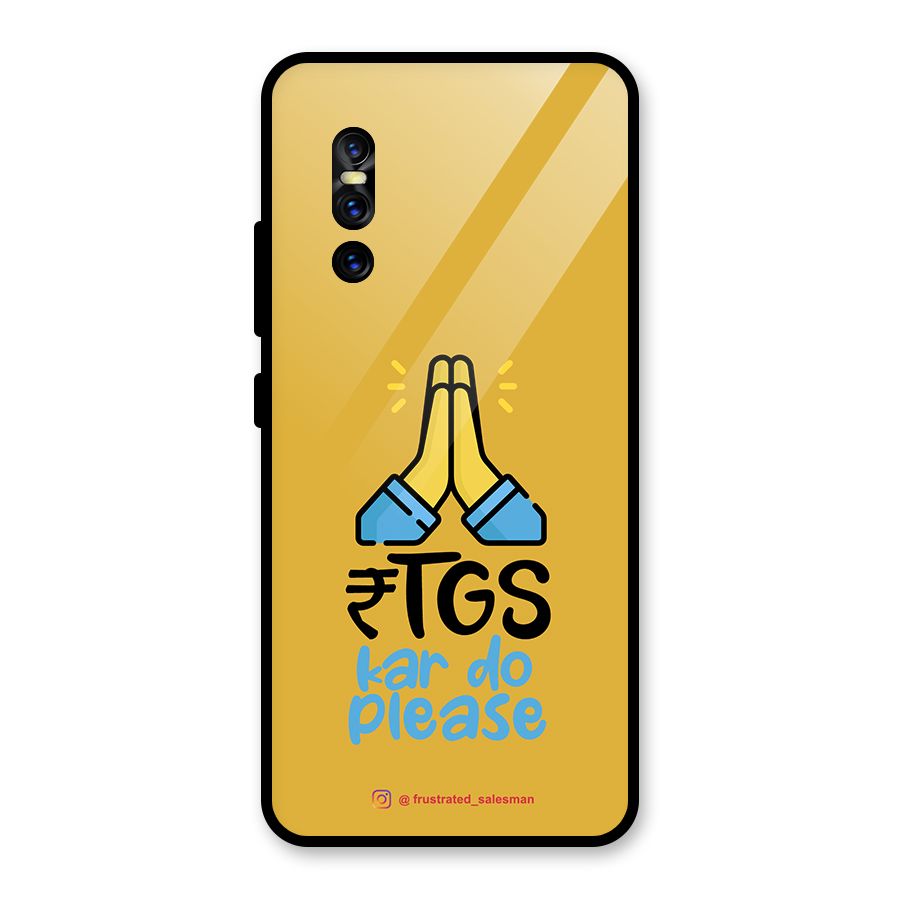RTGS Kar Do Please Mustard Yellow Glass Back Case for Vivo V15 Pro