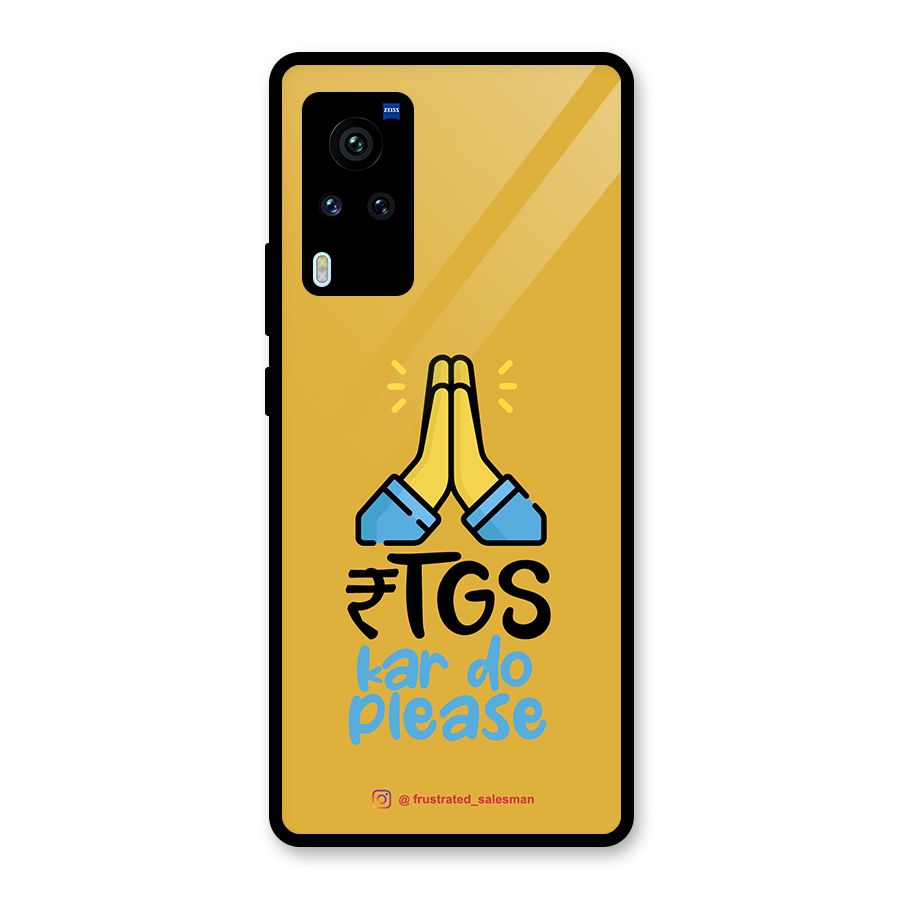 RTGS Kar Do Please Mustard Yellow Glass Back Case for Vivo X60 Pro