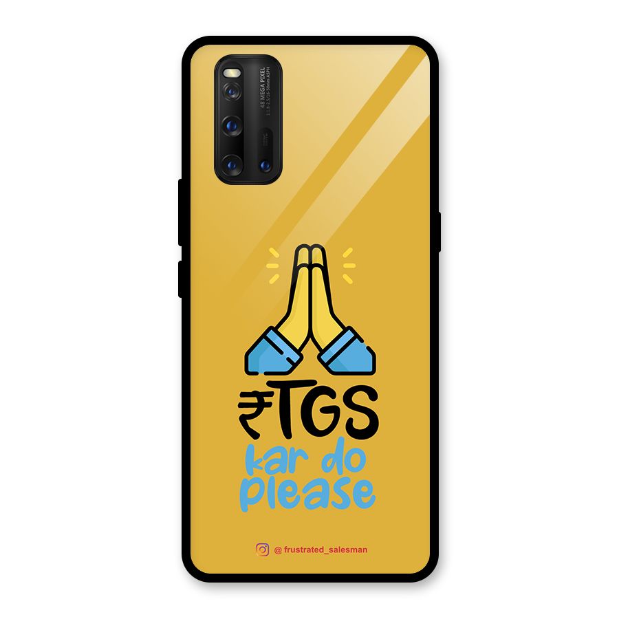 RTGS Kar Do Please Mustard Yellow Glass Back Case for Vivo iQOO 3
