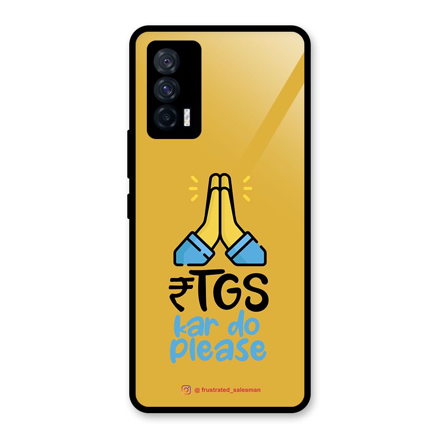 RTGS Kar Do Please Mustard Yellow Glass Back Case for Vivo iQOO 7 5G