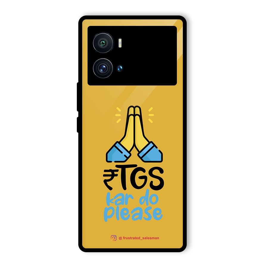 RTGS Kar Do Please Mustard Yellow Glass Back Case for Vivo iQOO 9 Pro