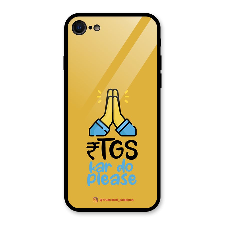 RTGS Kar Do Please Mustard Yellow Glass Back Case for iPhone SE 2020