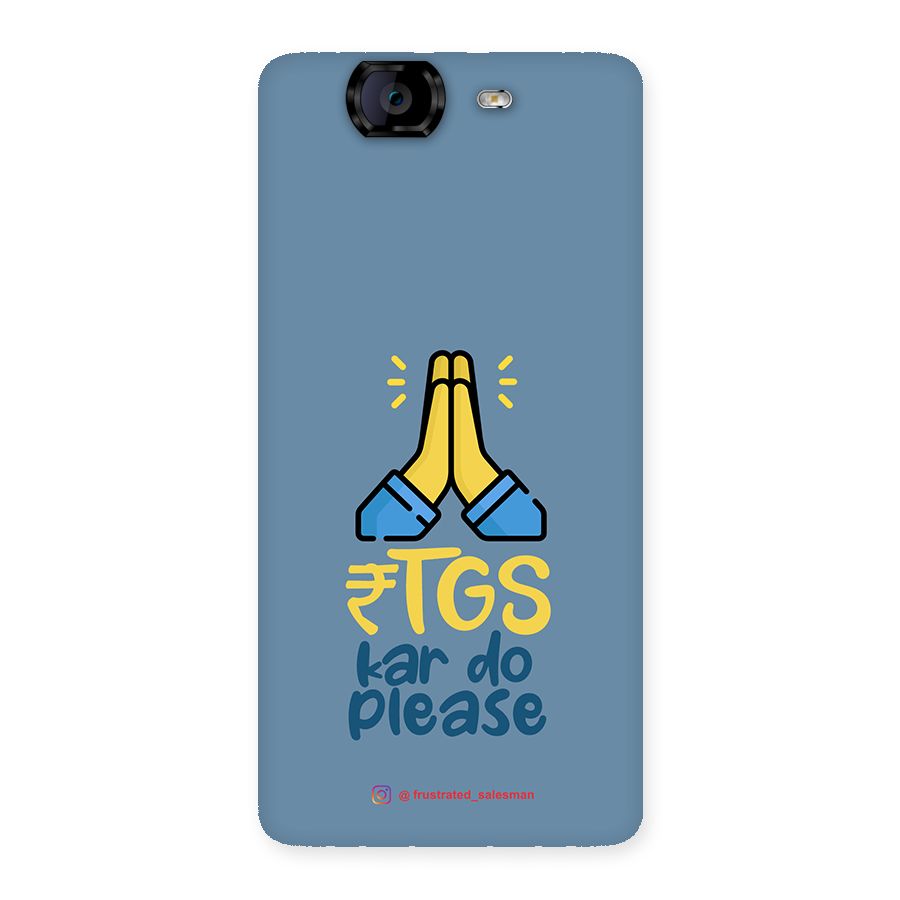 RTGS Kar Do Please SteelBlue Back Case for Canvas Knight A350