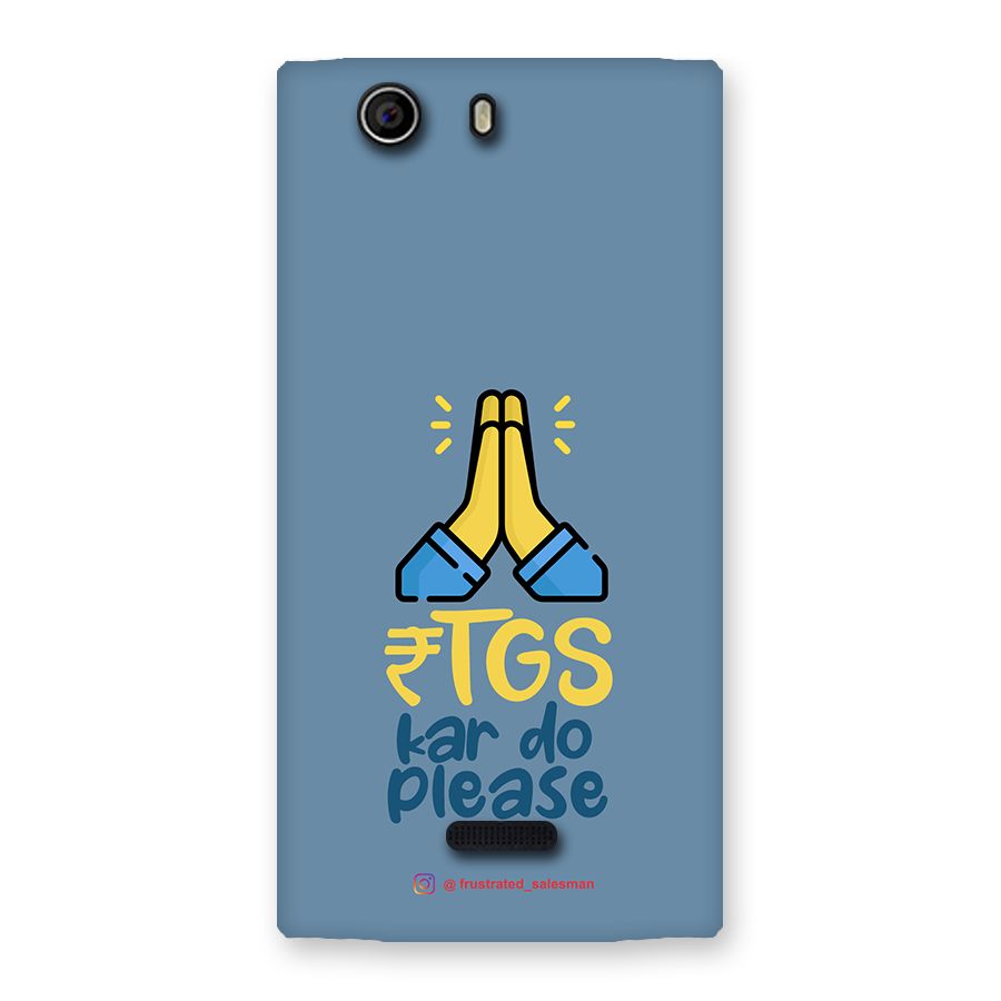RTGS Kar Do Please SteelBlue Back Case for Canvas Nitro 2 E311