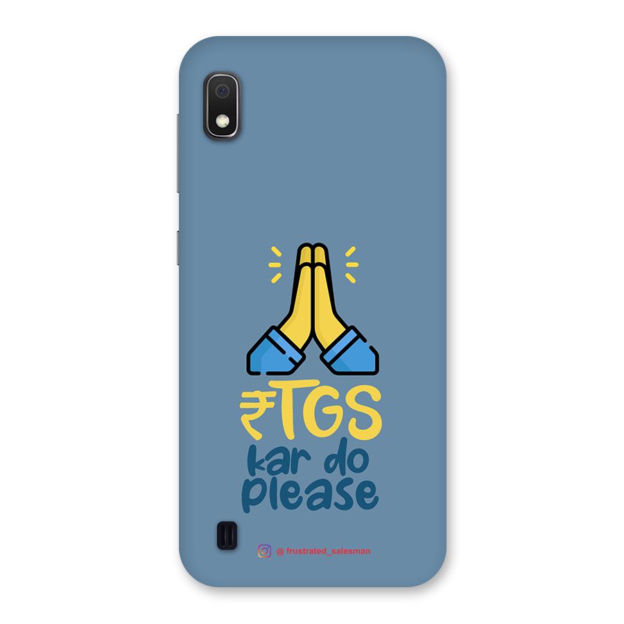 RTGS Kar Do Please SteelBlue Back Case for Galaxy A10