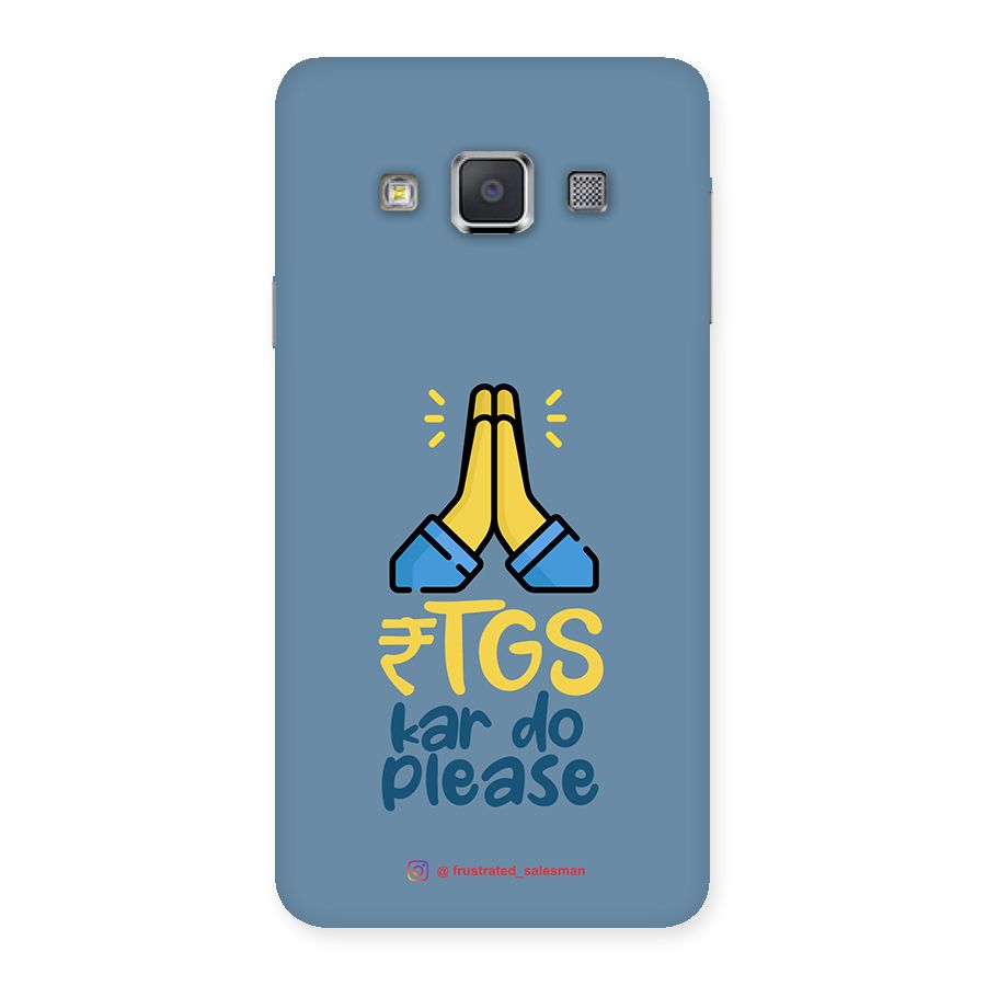 RTGS Kar Do Please SteelBlue Back Case for Galaxy A3