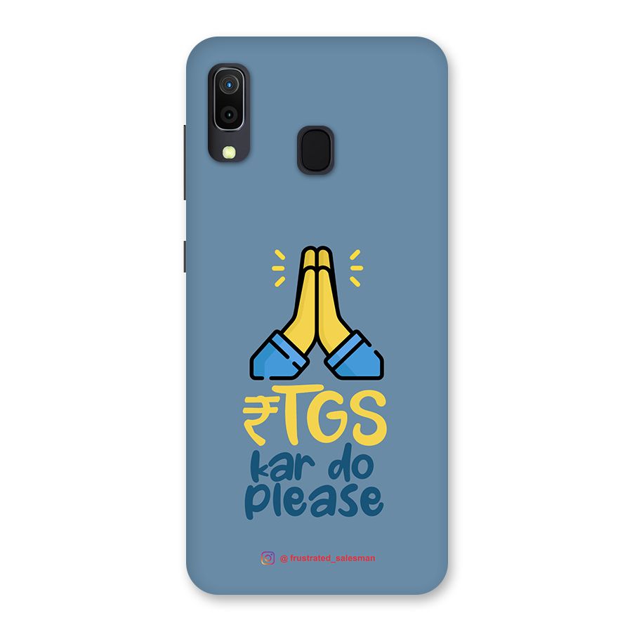 RTGS Kar Do Please SteelBlue Back Case for Galaxy A30