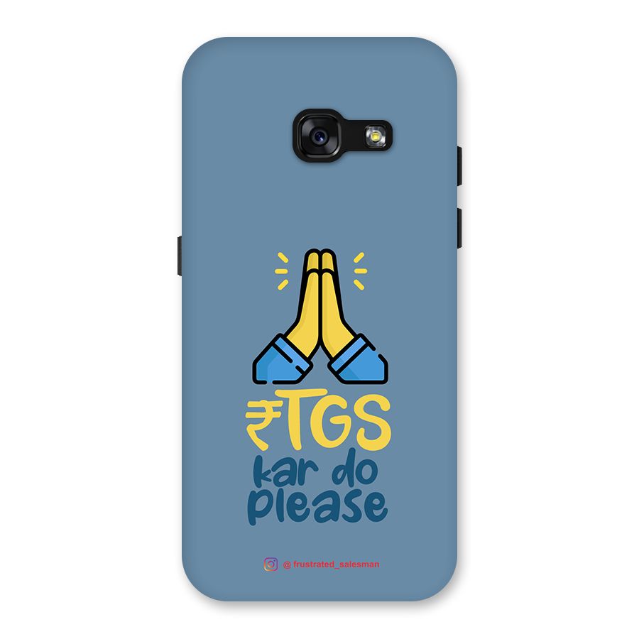 RTGS Kar Do Please SteelBlue Back Case for Galaxy A3 (2017)