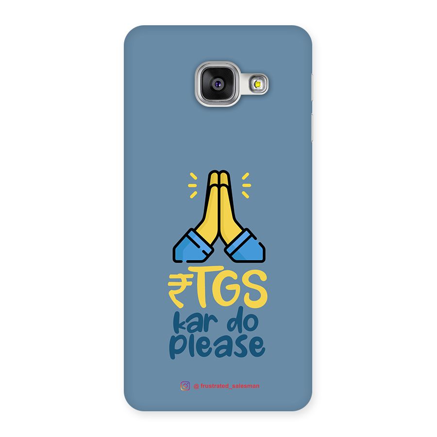 RTGS Kar Do Please SteelBlue Back Case for Galaxy A3 2016