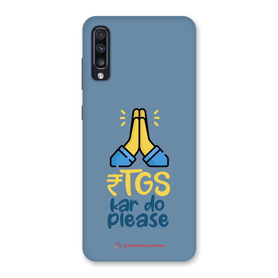 RTGS Kar Do Please SteelBlue Back Case for Galaxy A70