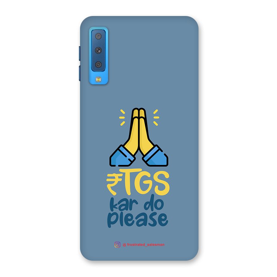 RTGS Kar Do Please SteelBlue Back Case for Galaxy A7 (2018)