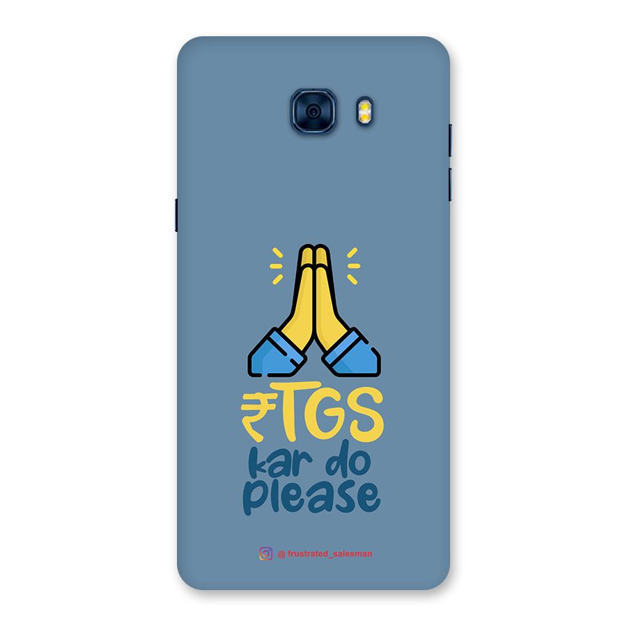 RTGS Kar Do Please SteelBlue Back Case for Galaxy C7 Pro