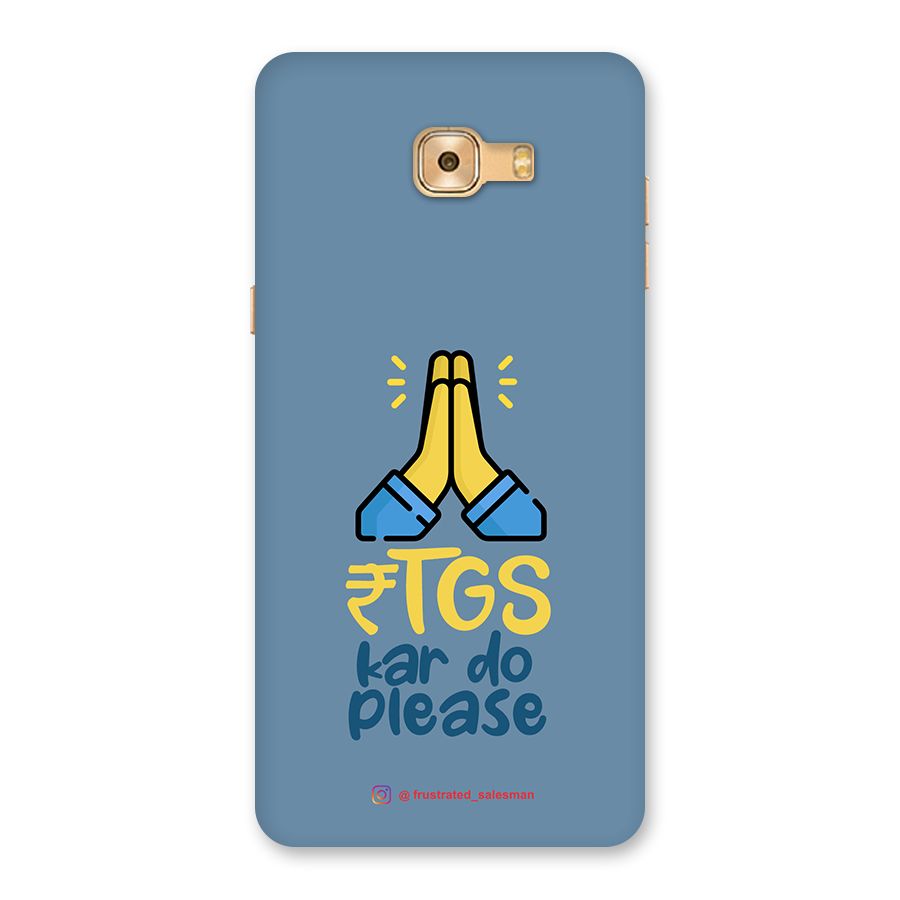 RTGS Kar Do Please SteelBlue Back Case for Galaxy C9 Pro