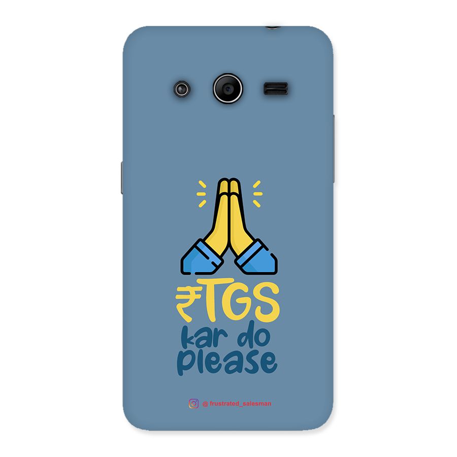 RTGS Kar Do Please SteelBlue Back Case for Galaxy Core 2