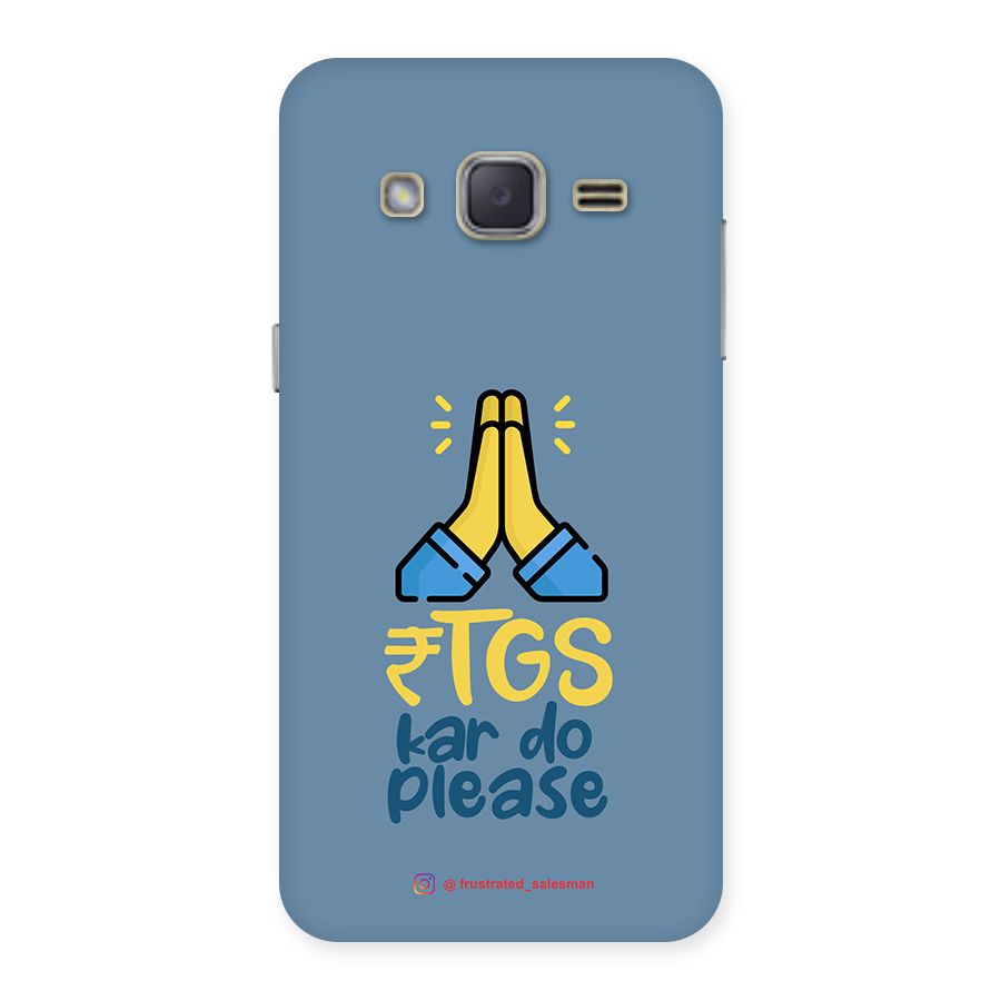 RTGS Kar Do Please SteelBlue Back Case for Galaxy J2